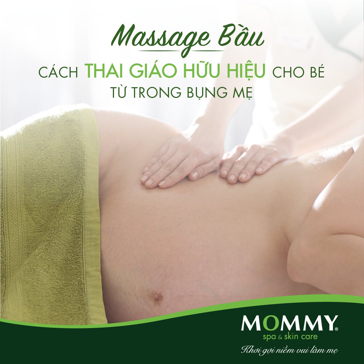 Massage bầu - thai giáo hữu hiệu cho bé từ trong bụng mẹ